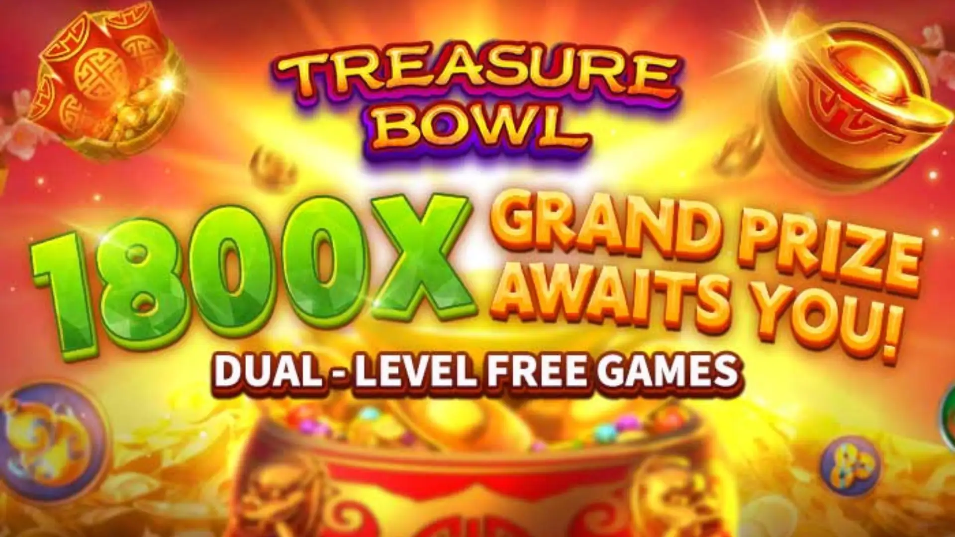 Multiplicadores Treasure Bowl wg6 - 7777x Máximo com Tigela Dourada